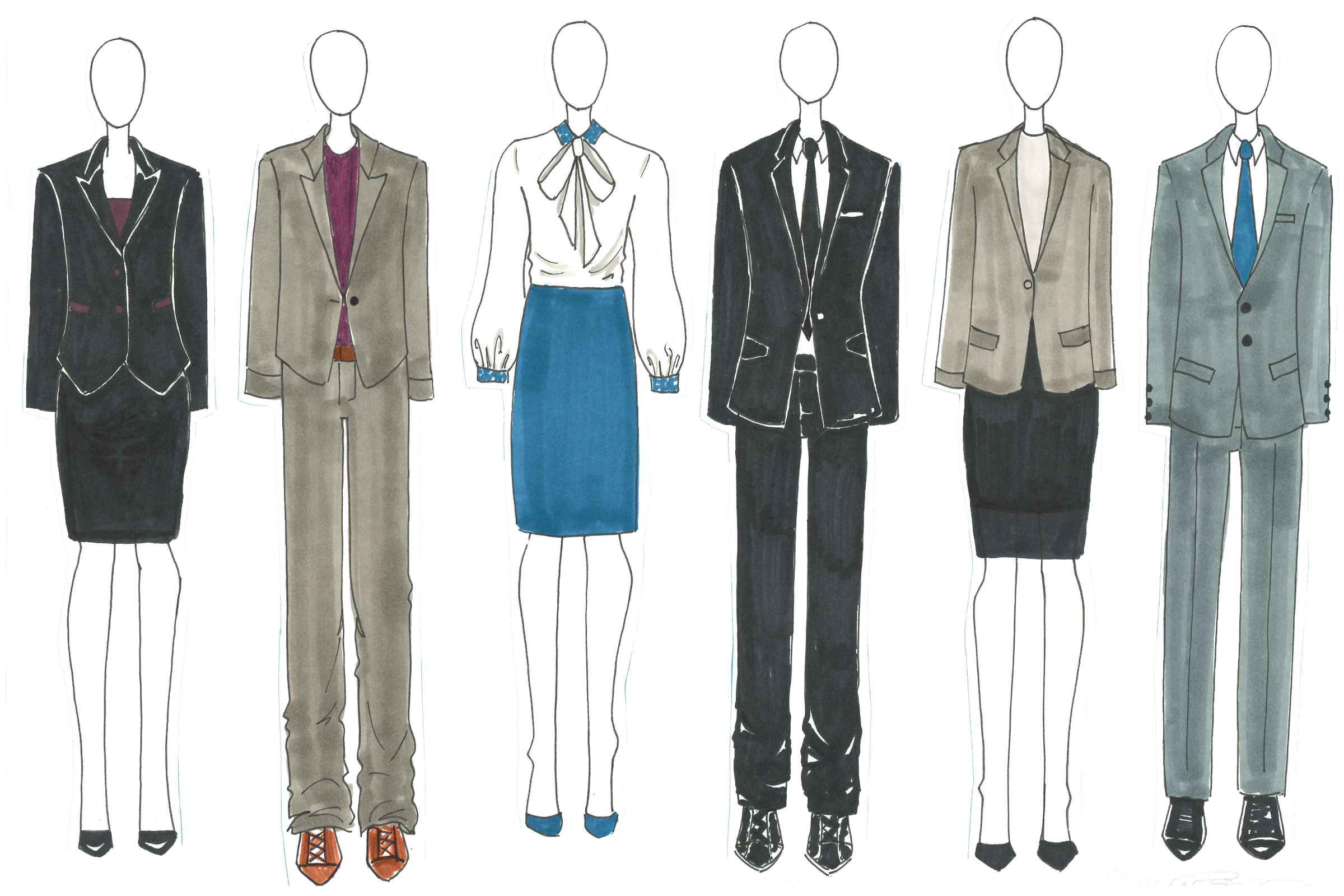 Business professional clothing options